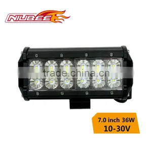 36w 7" Led 4x4 Atv Light Bar Reflector thumbnail-1