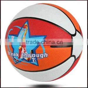Rubber Basketball Size 7 in Bulk, Alternating Colored Official Size Rubber Basketball thumbnail-1
