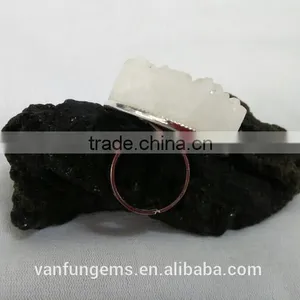 Beautiful Natural Round Copper Alloy Plated Druzy Ring Druzy thumbnail-4