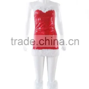 2014 Women Adult Snow Queen Costume Santa Claus Dresses for Women thumbnail-1