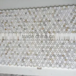 High Quality Polished Calacatta Gold Marble Mosaic for Floor Mosaic and Wall Mosaic thumbnail-6