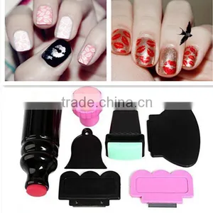 7pcs Silicone Nail Art Stamper And Scraper Set Manicure Polish Stamp Image Tool Kit thumbnail-1