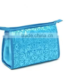 Promotional Blue Satin Cosmetic Bags thumbnail-1