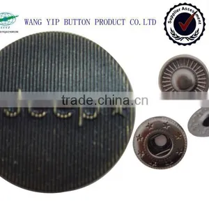 17mm Famous Embossed Four Part Metal Garmenrt Snap Button thumbnail-1