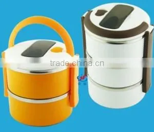 Personalized Food Grade Stainless Steel Lunch Box 3 Bowls Container thumbnail-1