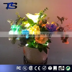 High Quality and Have CE and ROHS Floor Color Change Led Fiber Optic Flowers With Ceramics Pot for Sale . thumbnail-6