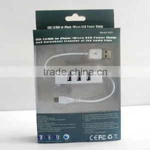 Micro Data Transfer Charge Cable With 3 Port Usb Hub for Samsung thumbnail-6