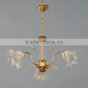Antique Luxury Golden Vintage Home Decor Lily Flower Pendant Chandelier With China Export Factory thumbnail-4