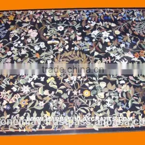 Stone Inlay Dining Table Top, Inlay Stone Table, Stone Table Top thumbnail-1
