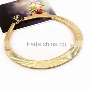 Wholesale Big Gold Stainless Steel Choker Chocker Necklace Jewelry thumbnail-2