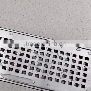 Stainless Steel Linear Shower Floor Drain With Wedge Wire Grate thumbnail-5
