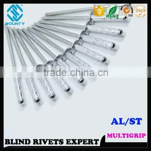HIGH QUALITY FACTORY DOME HEAD ALUMINUM MULTI GRIP POP RIVETS thumbnail-4