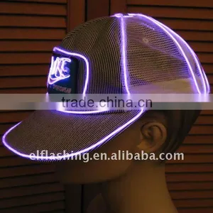 Muliti-color el Wire Hat High Brightness el Wire Cap Flashing Wire Hat thumbnail-1