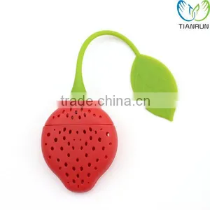 High Quality Reusable Tools Gift Strawberry Shape Silicone Tea Infuser thumbnail-1