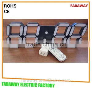 Remote White/blue 3D Led Digital Wall Clock thumbnail-4
