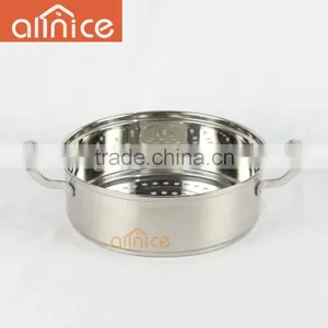 High Quality 28/30/32cm 2 Layers Stainless Steel Steamer Pot for Cooking With Aluminum Capsulated Bottom thumbnail-5