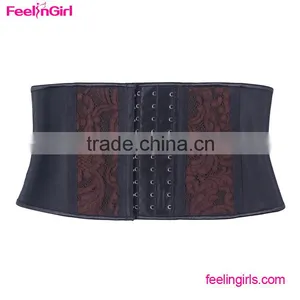 Brown Middle Latex Reinforce Lace Best Waist Cinchers thumbnail-4