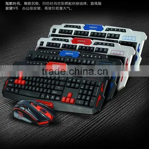 2.4G Wireless Ergonomic Usb Gaming Keyboard & 6 Buttons Optical Mouse Set thumbnail-1
