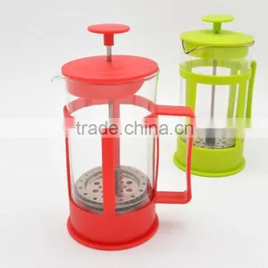 350ml COLOR BOROSILICATE GLASS COFFEE PRESS/COFFEE PLUNGER thumbnail-4