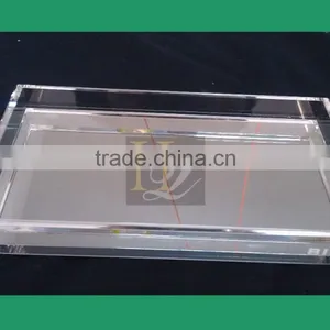 China Supplier Clear Rectangular Acrylic Serving Tray thumbnail-1