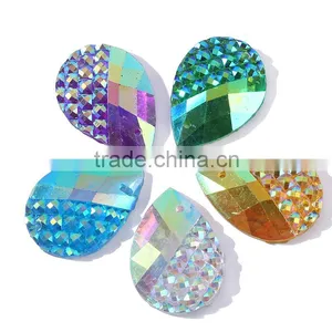 Starry AB Stone ,20*30mm 18*25mm 13*18mm Sewing Flatback Rhinestone ,Resin Gemstone thumbnail-1