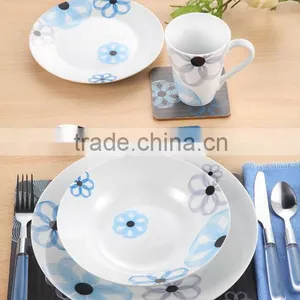 Sky Blue Flower Round hp Dinner Set thumbnail-1