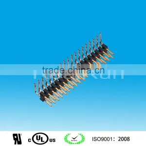 Connector China Supplier 2.54mm Double Row Angle Pin Header thumbnail-1