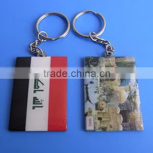 Silver Metal Palestine Country Flag Map Key Chain thumbnail-5