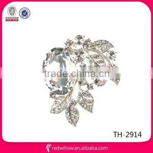 New Fashion Shinny Crystal Rhinestone Metal Flower Brooches for Girls thumbnail-1