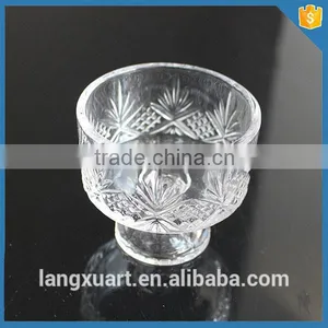 LXHY-G0102 Engraved Small Bulk Glass Ice Cream Bowl thumbnail-2