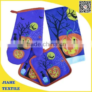 Kitchen Pan Protectors-oven Mitten 100% Cotton Barbecue Gloves thumbnail-2
