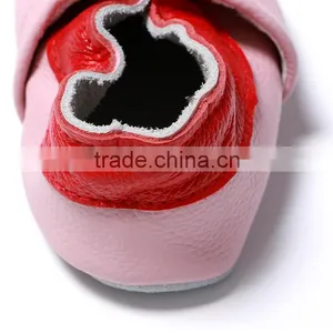 2016 Sping Summer Fall Pink Red Bee Pattern Baby Leather Shoes thumbnail-5