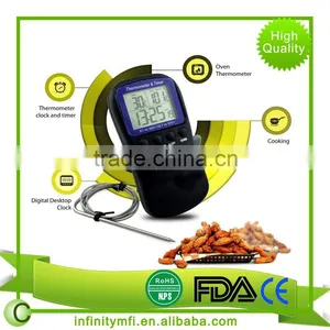 Best Selling Digital Thermometer for Oven Digital Lcd Display Probe Food Thermometer Timer Cooking Kitchen BBQ Meat thumbnail-2