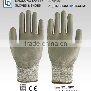 High Quality Level 3 Cut Resistant PU Coated Glove thumbnail-1