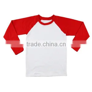 Wholesale Long Sleeves Kids Baseball Shirt Boutique Children Clothing Green Sleeves Baby Boys Raglan Shirt Red Christmas Raglan thumbnail-6