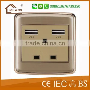 Superior Materials Lights Switch Manufacture With Silver Alloy Touch Point Of Double 13A Switched Socket thumbnail-5