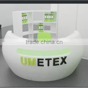 New Degsin Artificial Stone Office White Office Reception Desk,acrylic Solid Surface Hotel Reception Countertop thumbnail-3