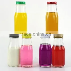 250ml Beverage Bottle With Metal Lug Cap Glass Water Bottle thumbnail-2