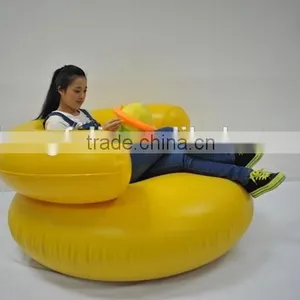 PVC Yellow Leisure Inflatable Sofa Big Air Chair Sofa Furniture thumbnail-5