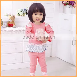 Baby Girls Fall Suit Long Sleeve New Design With Appliqued thumbnail-1