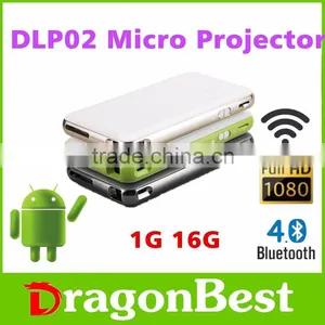 Quad Core Digital Projector DLP02 Android 4.4 LED Smart Projector With Fully 1080P 2Gb 16Gb Dual Band Wifi thumbnail-1