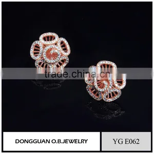 Fashion Design Cheap Wholesale Artificial Stone Jewelry Diamond Stud Earrings thumbnail-4