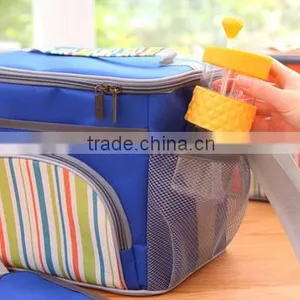 Promotional 600D Striped Cooler Bags W/ Strap thumbnail-2