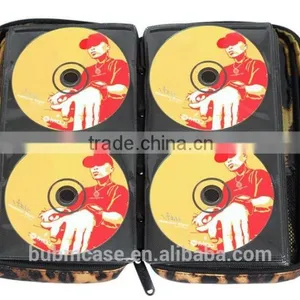 Fashion 64 Capacity Snow Leopard Grain PU Leather Cover CD DVD Bag CD DVD Storage Bag Car Disc Case thumbnail-3