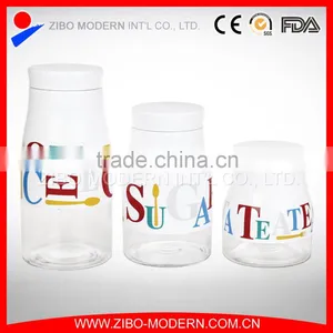 High Quality Coating Round Glass Jars And Lids Wholesale Glass Storage Jar Set thumbnail-1