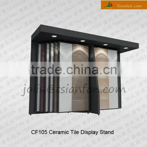 CF105 Ceramic Tile Mdf Stands Shelf Display / Page Turning Type Rack thumbnail-1