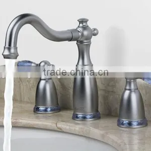 Brass Double Crystal Handle Lavatory Basin Faucet Sanitary Basin Faucet thumbnail-1