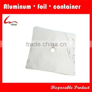 27*27 Square Aliminun Foil Burner Liner With One Hole thumbnail-1