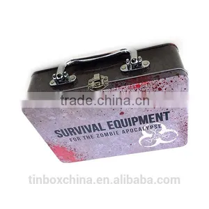 Custom Design Rectangular Wholesale Plain Tin Lunch Box thumbnail-1