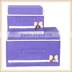 Sweet Bowknot Non-woven Collapsible Storage Box thumbnail-3